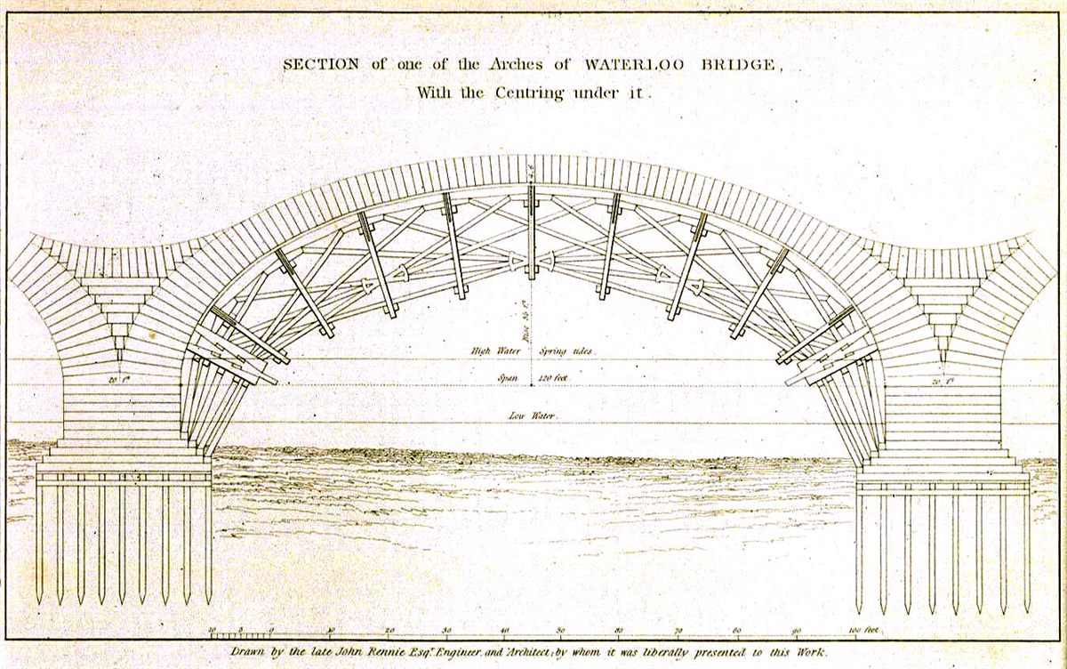 Historic bridge drawing